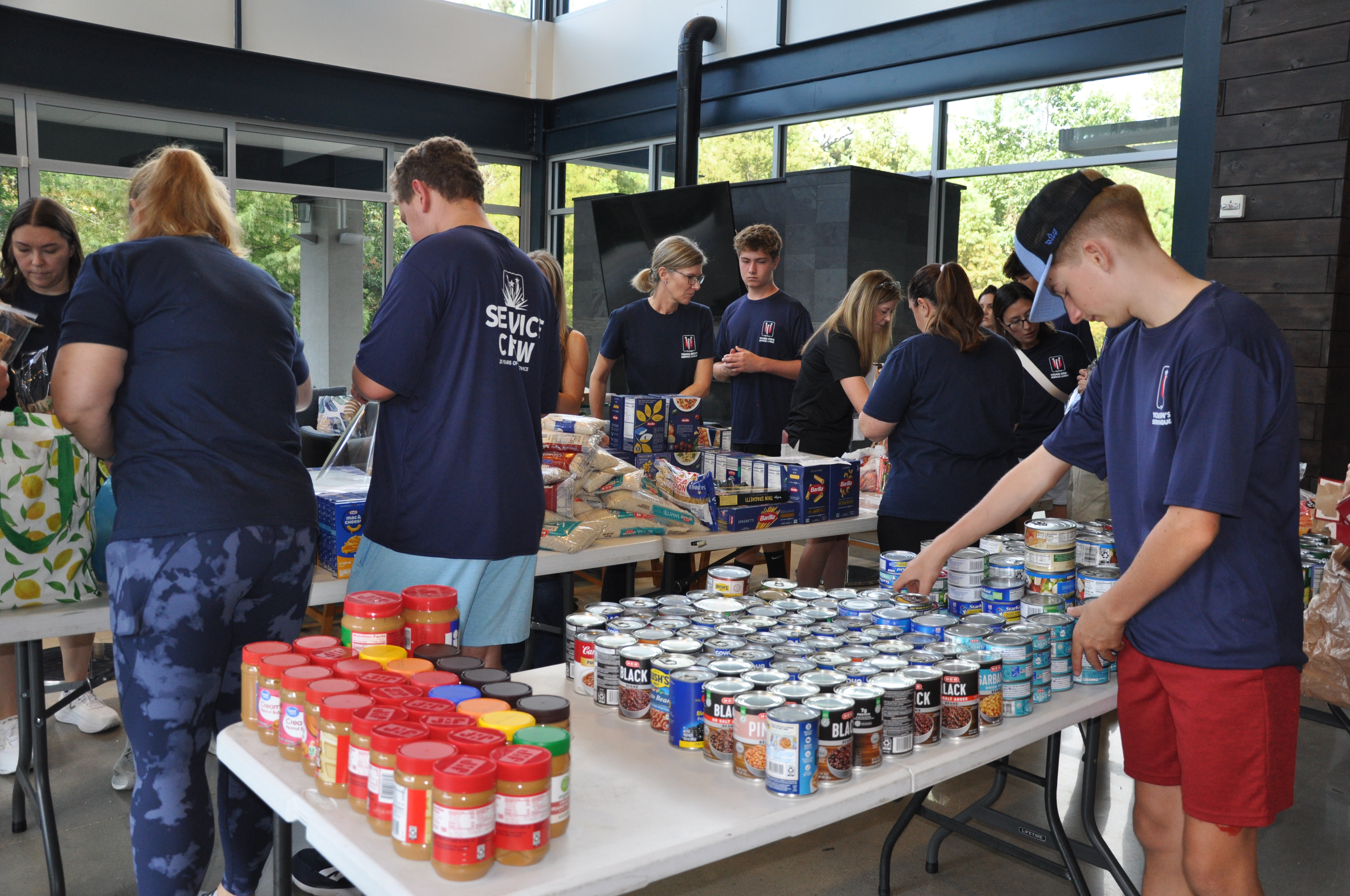 Food donations prepared for local families